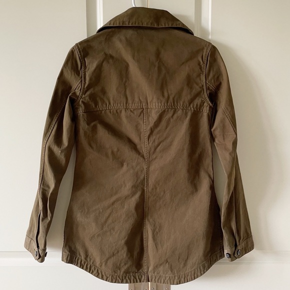 Aether Outlook Olive Green Button Front Cotton Field Jacket - Picture 15 of 16